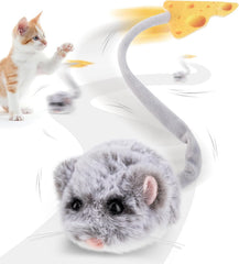 Cat toy 360 ° rolling and rotating, with mesh plastic tail, suitable for indoor cats (brown long)