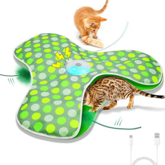 Mobile hidden feathers, real mouse squeaking, touch activated cat toys