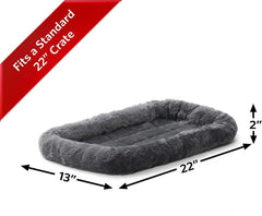 XS Dog Bed - Grey faux fur pad, super soft, suitable for kittens
