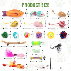 Fashion's Talk Cat Toys Variety Pack for Kitty 20 Pieces