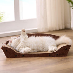26 inch cardboard cat scratching bed - large orthopedic scratching board for indoor cats