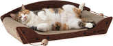 26 inch cardboard cat scratching bed - large orthopedic scratching board for indoor cats