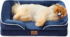 Bed type orthopedic dog bed large dog - washable large dog and cat bed waterproof, comfortable dog sofa, gray, 35 inches