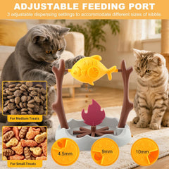 Cat slow feeding device, interactive foraging cat puzzle fish toy | Cats and kittens are nutritious