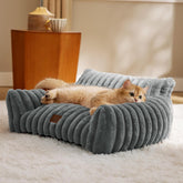 Comfortable pet cat sofa - furry cat sofa with high-quality soft corduroy wool