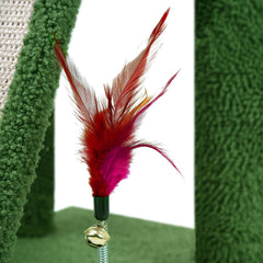 Cactus cat tree tower with indoor cat scratching post, activity center climbing tree cat furniture