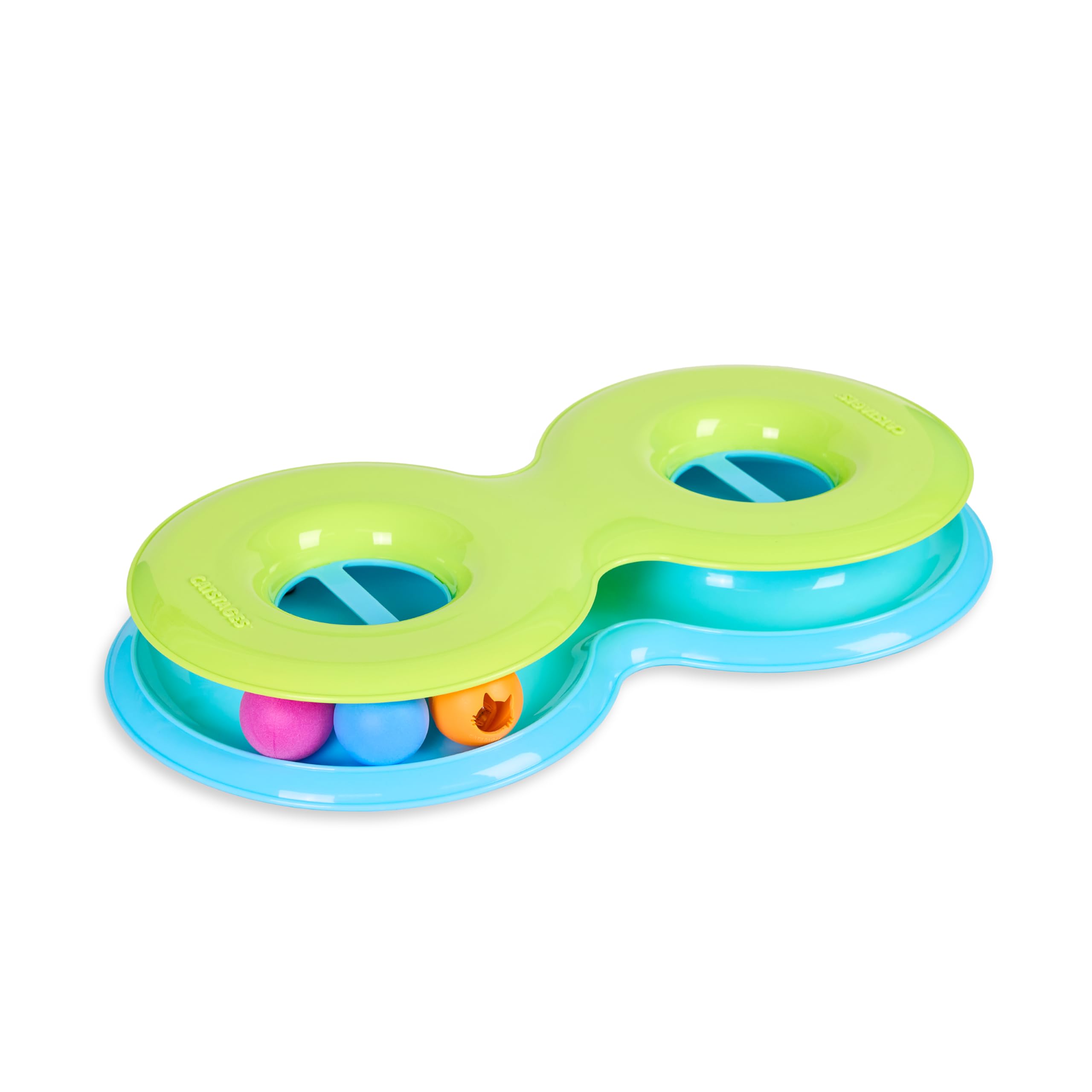 Cat Toy -3-story track tower with 6 balls, indoor interactive cat toy