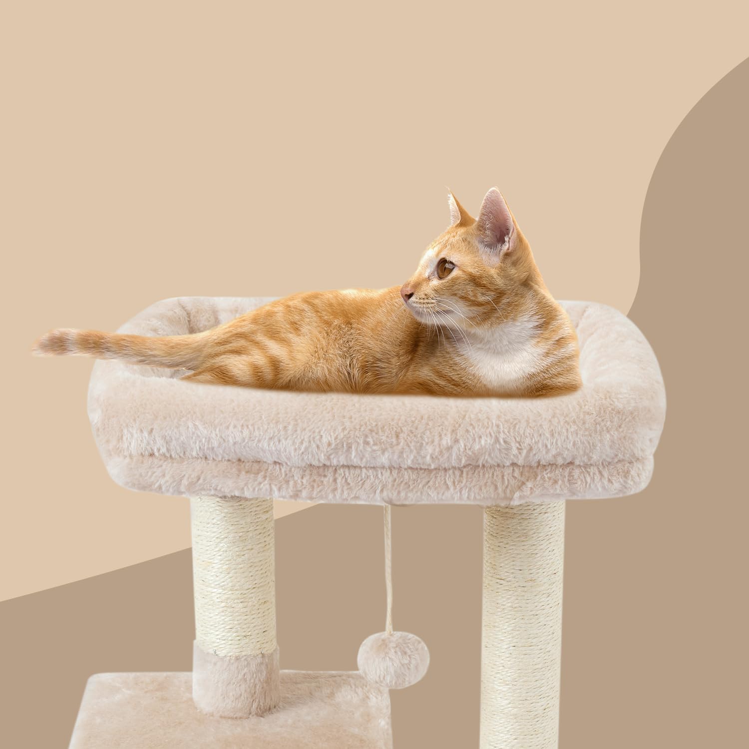 Cute cat tree, kitten, cat tower, indoor cat apartment, sisal, scratch pole, jumping platform, cat furniture