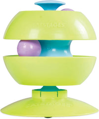 Cat Toy -3-story track tower with 6 balls, indoor interactive cat toy