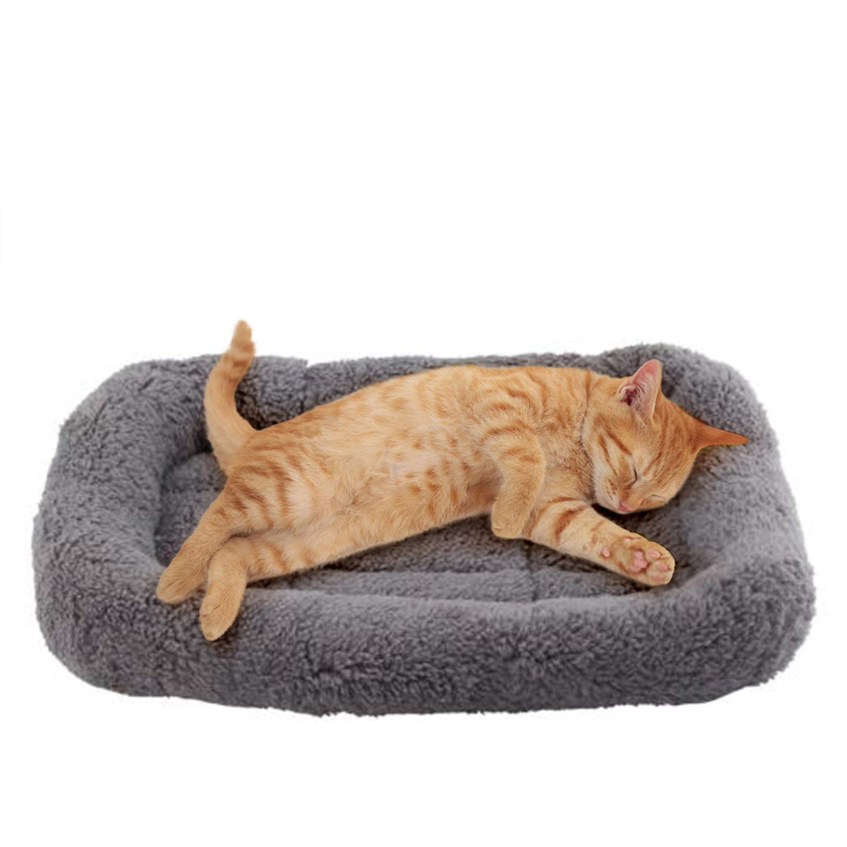 Comfortable cat bed 10 "x 15" pet bed with pillows around, suitable for small dogs and cats
