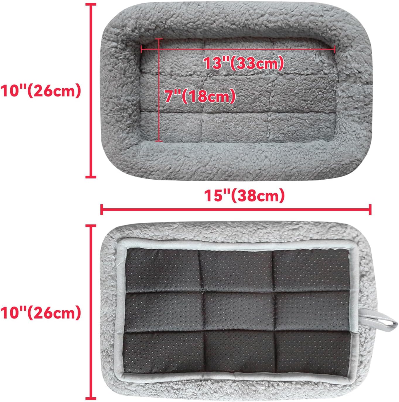 Comfortable cat bed 10 "x 15" pet bed with pillows around, suitable for small dogs and cats