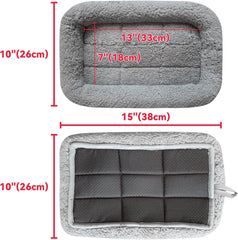 Comfortable cat bed 10 "x 15" pet bed with pillows around, suitable for small dogs and cats