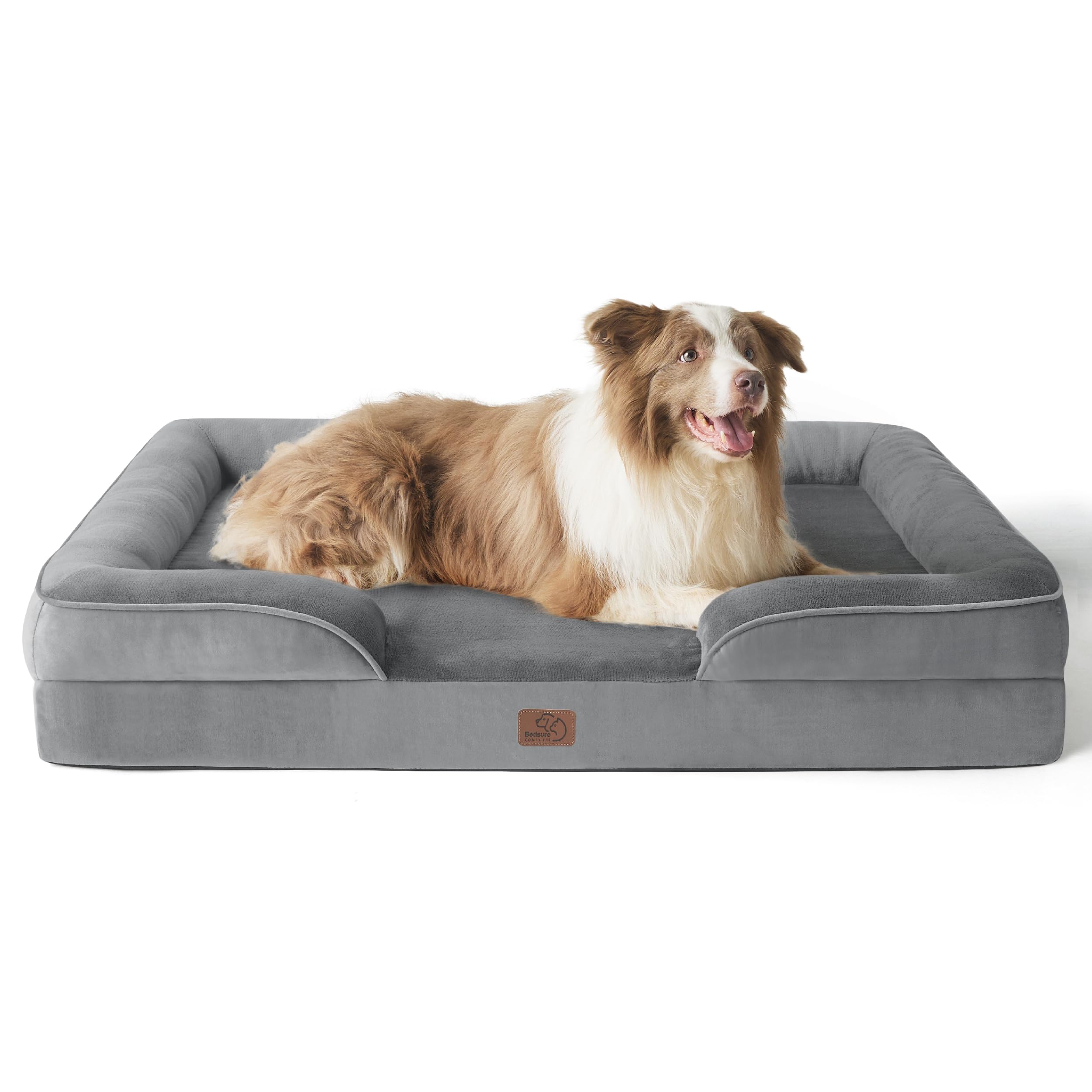Orthopedic dog bed medium-sized dog - washable small and medium-sized dog cat bed waterproof, comfortable cat sofa, gray, 28 inches