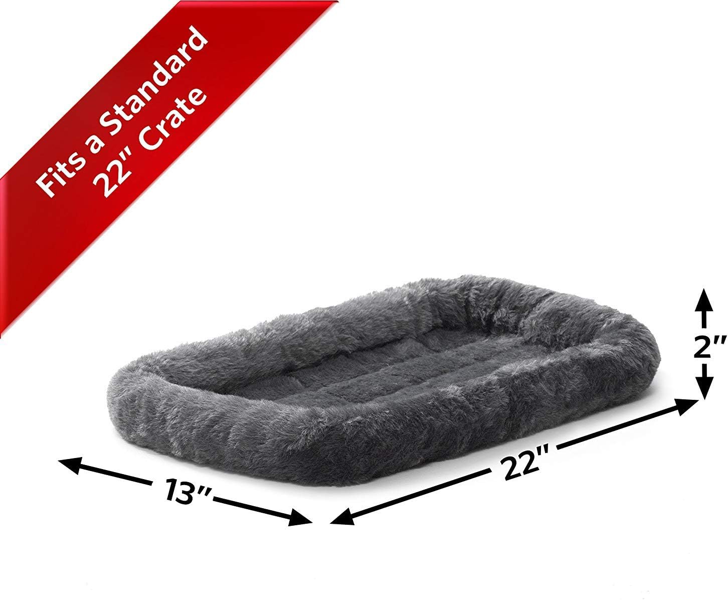 XS Dog Bed - Grey faux fur pad, super soft, suitable for kittens