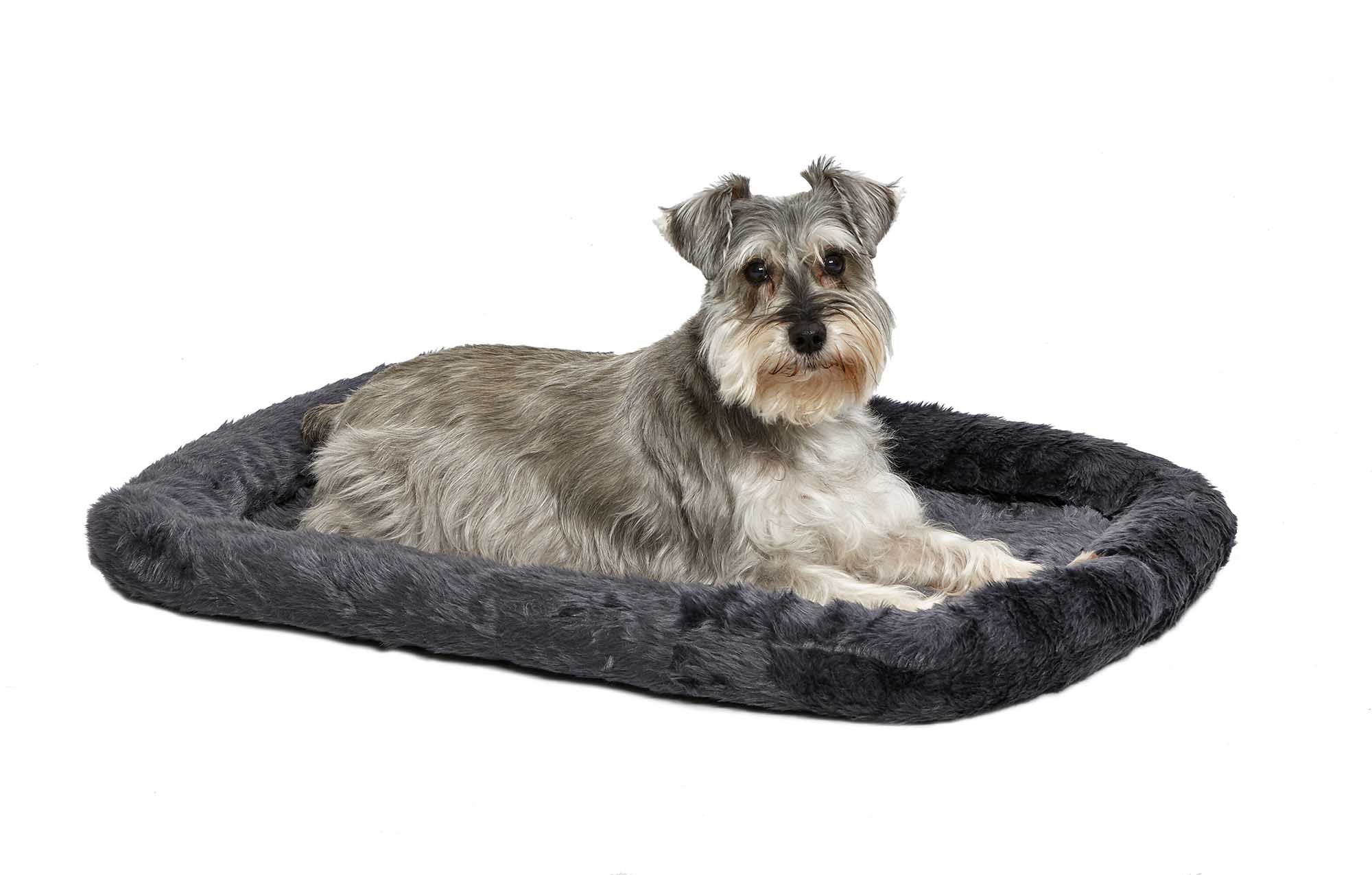XS Dog Bed - Grey faux fur pad, super soft, suitable for kittens