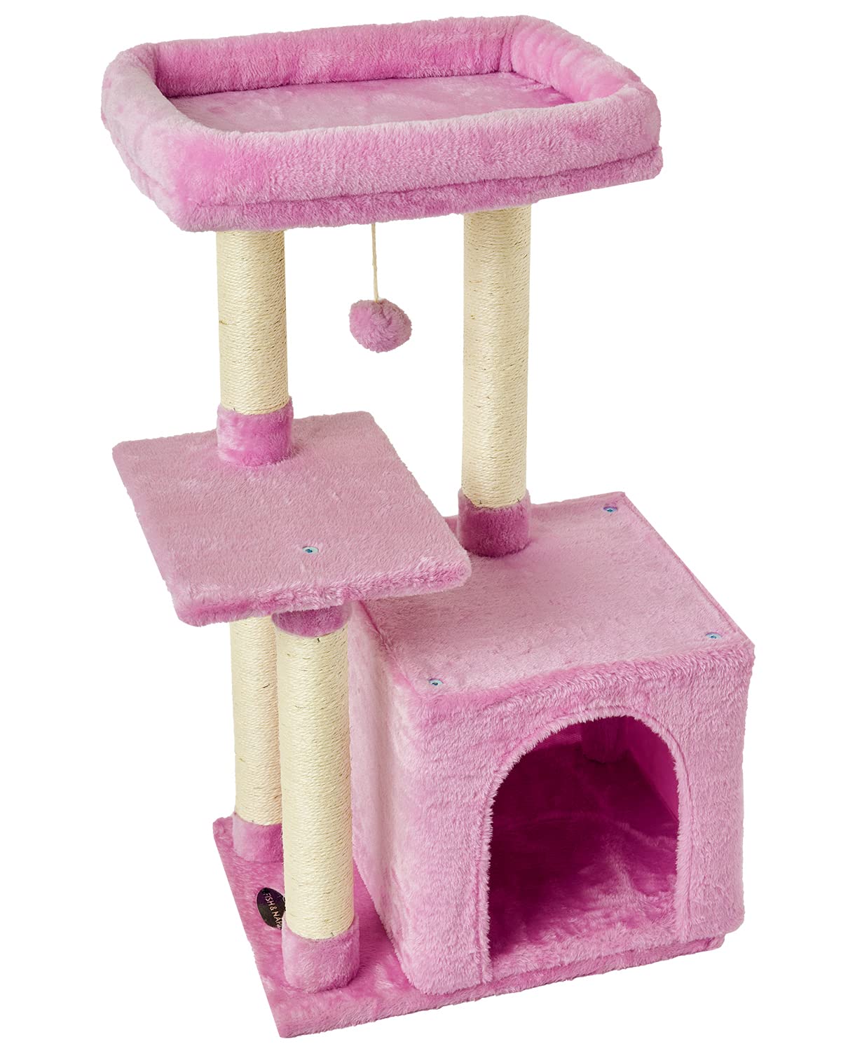 Cute cat tree, kitten, cat tower, indoor cat apartment, sisal, scratch pole, jumping platform, cat furniture