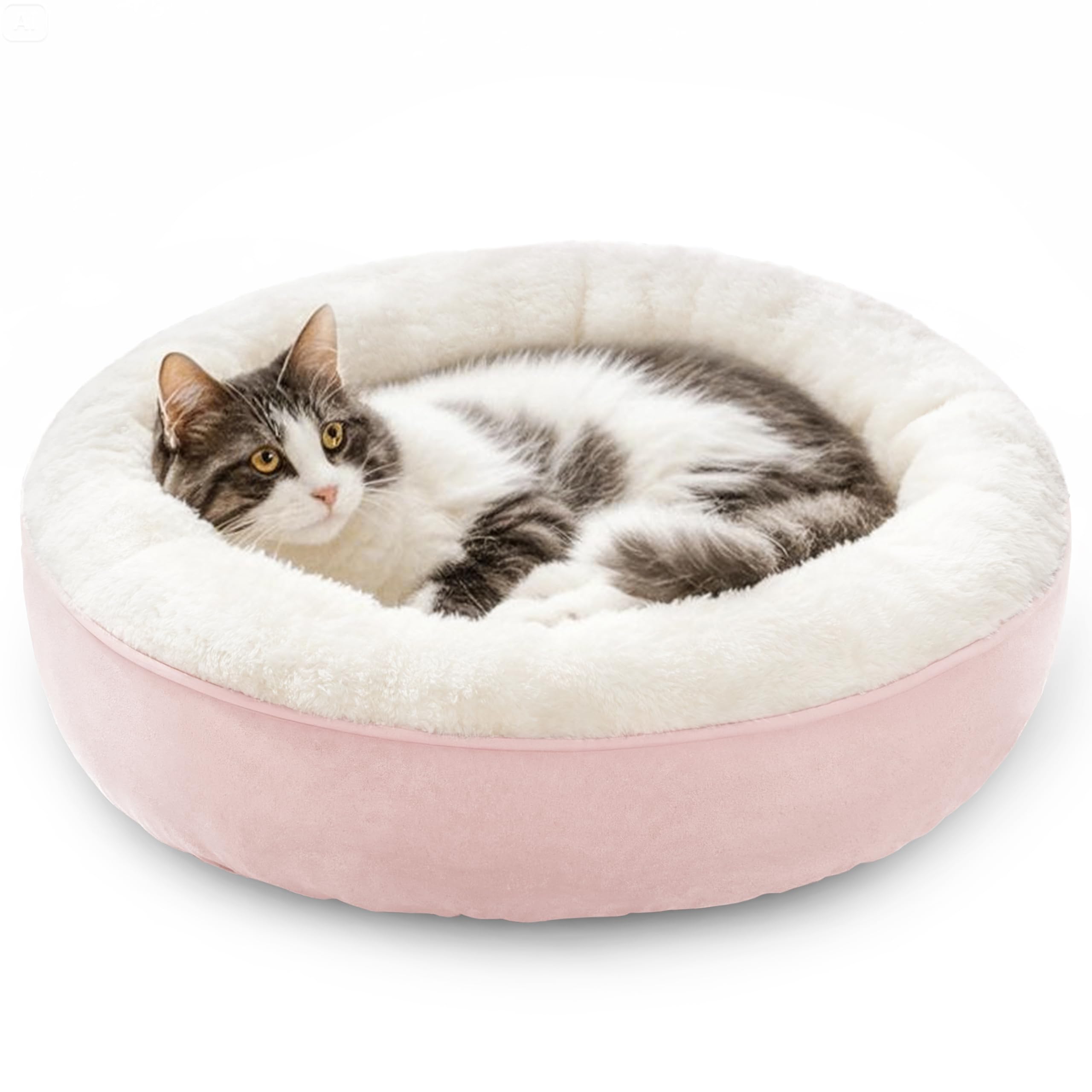 Cabin circular donut cat and dog bed, 20 inch cat and dog bed