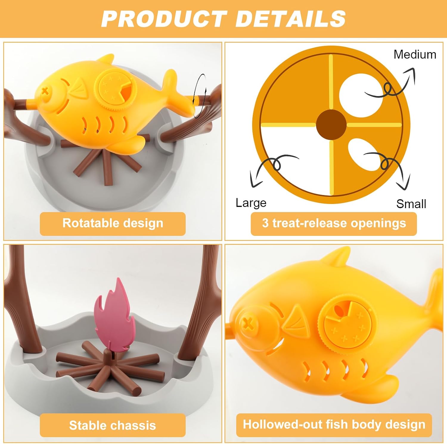 Cat slow feeding device, interactive foraging cat puzzle fish toy | Cats and kittens are nutritious