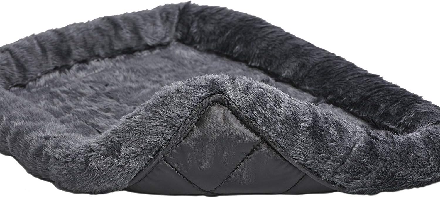 XS Dog Bed - Grey faux fur pad, super soft, suitable for kittens
