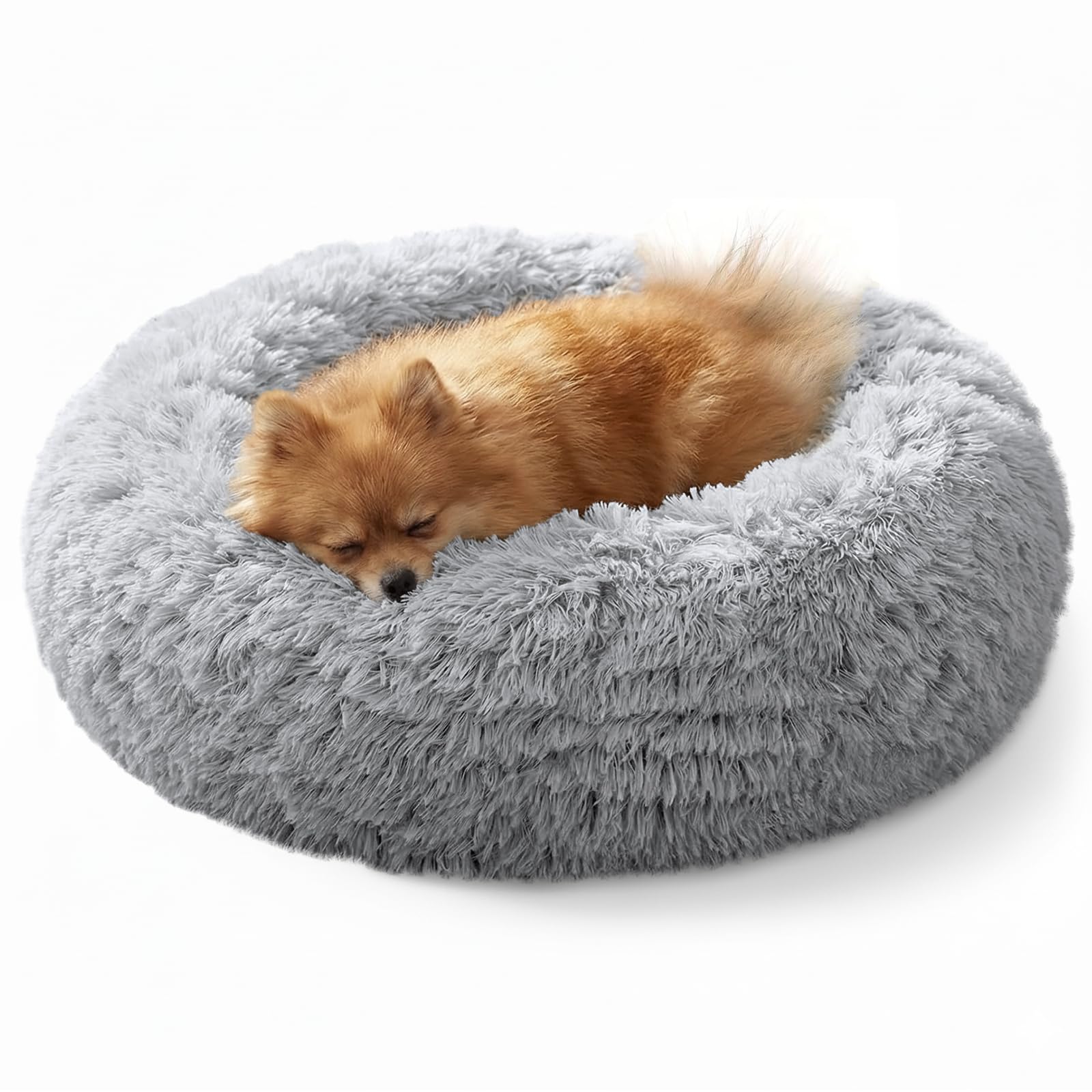 Bed for puppies and indoor cats -20 inch donut washable cat bed
