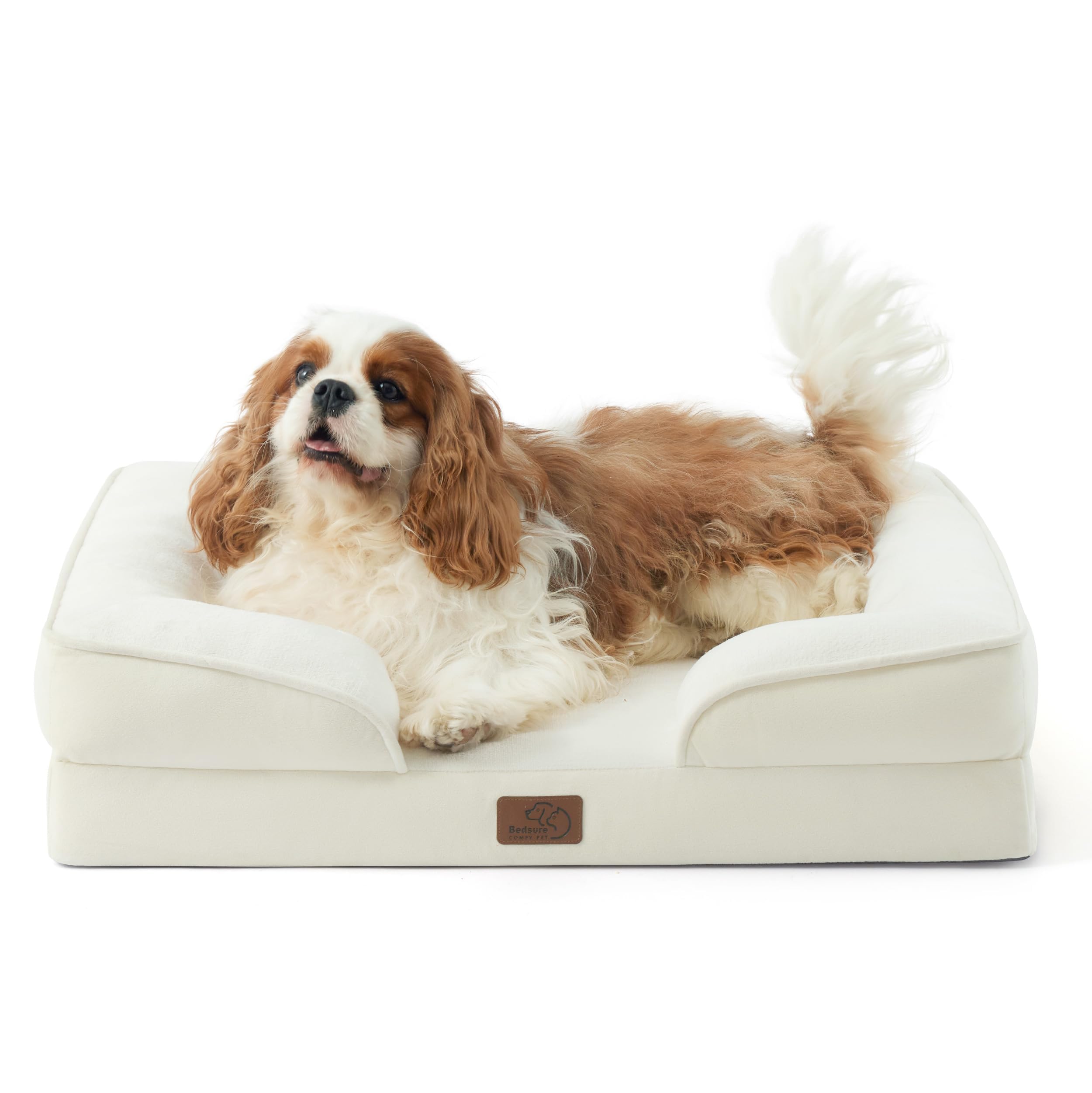 Bed type orthopedic dog bed large dog - washable large dog and cat bed waterproof, comfortable dog sofa, gray, 35 inches