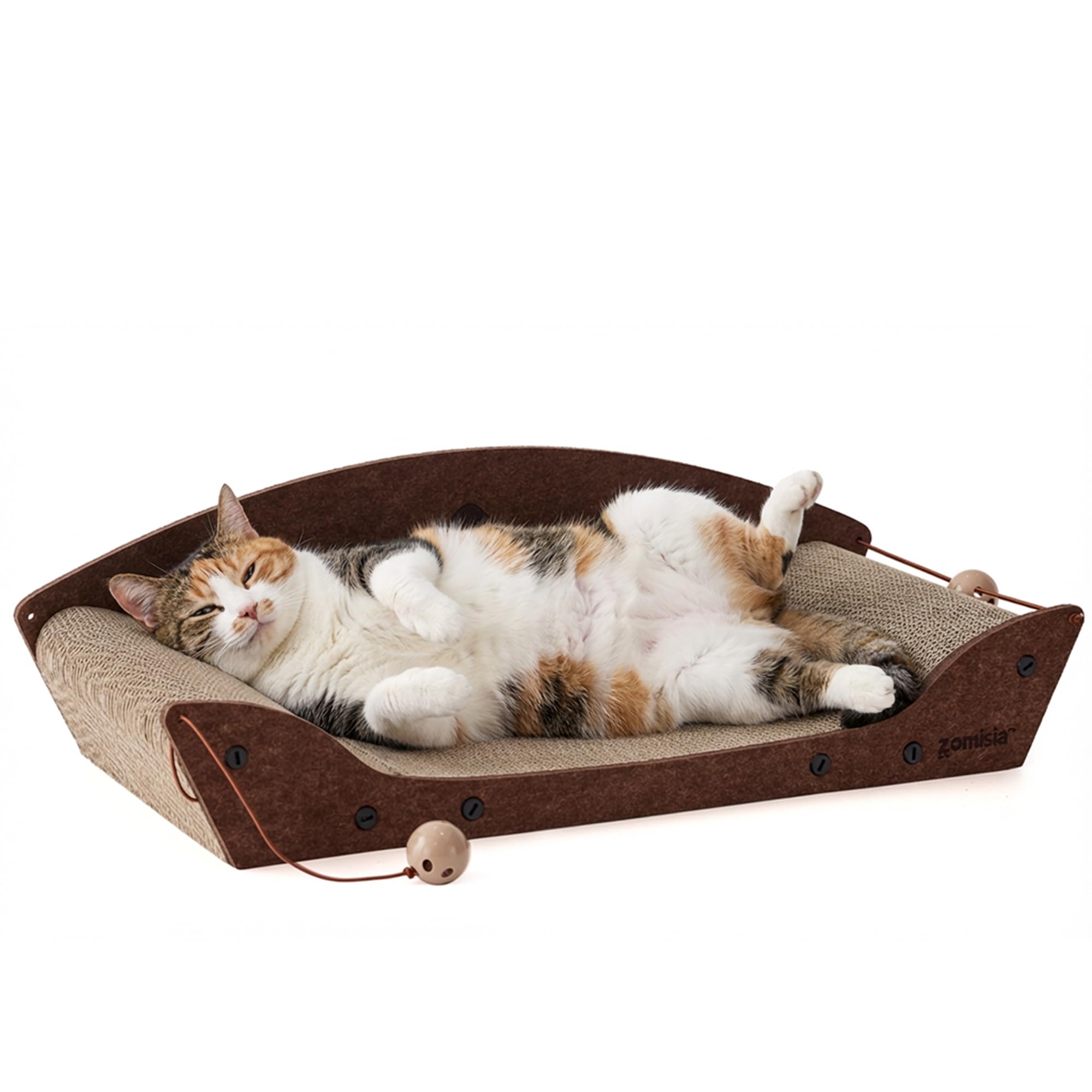 26 inch cardboard cat scratching bed - large orthopedic scratching board for indoor cats