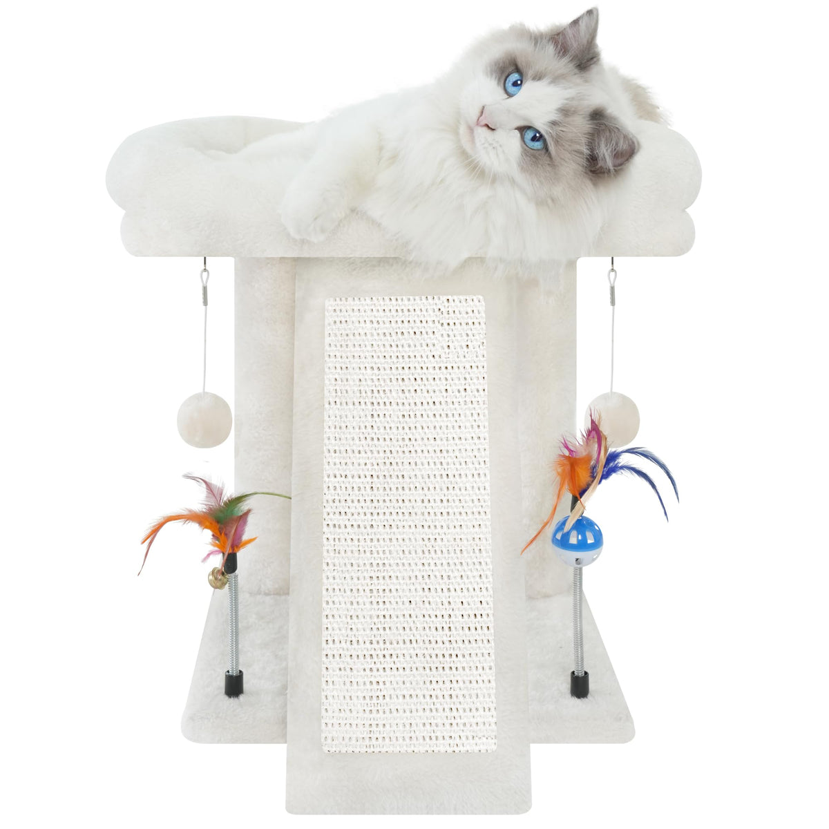 Cactus cat tree tower with indoor cat scratching post, activity center climbing tree cat furniture