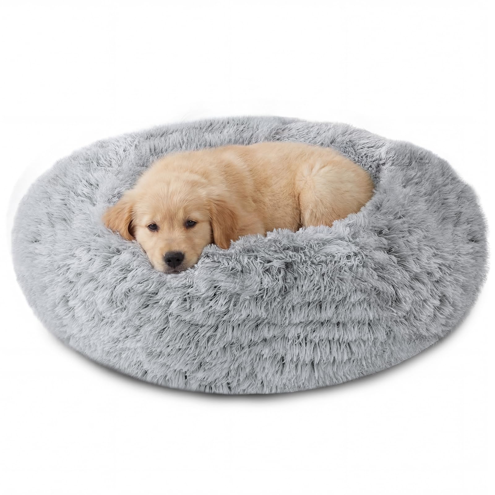 Bed for puppies and indoor cats -20 inch donut washable cat bed