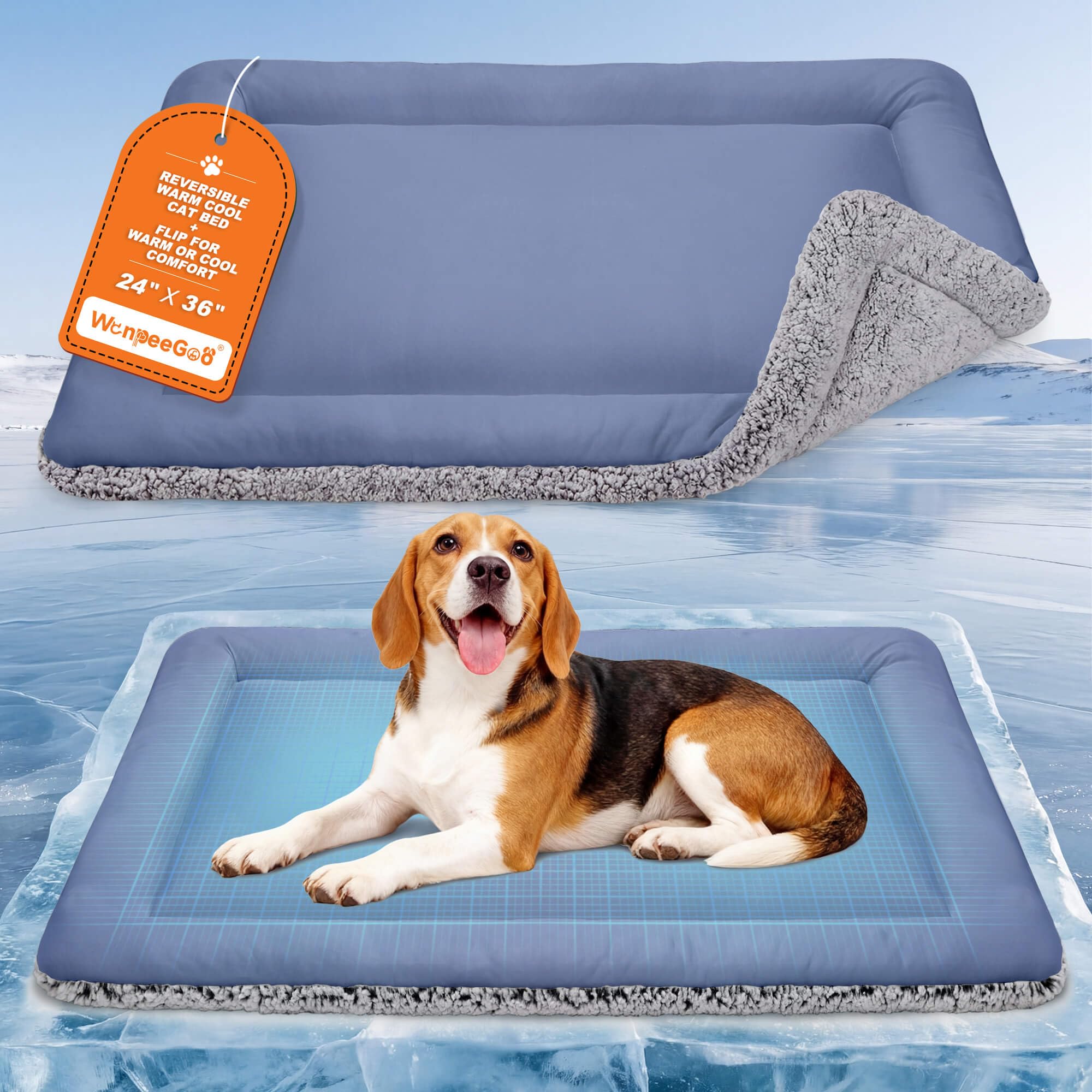 Cat cooling pad, self warming cat bed, suitable for winter warm cat pads and summer cool cat pads for cats and dogs, 18 inches x 24 inches