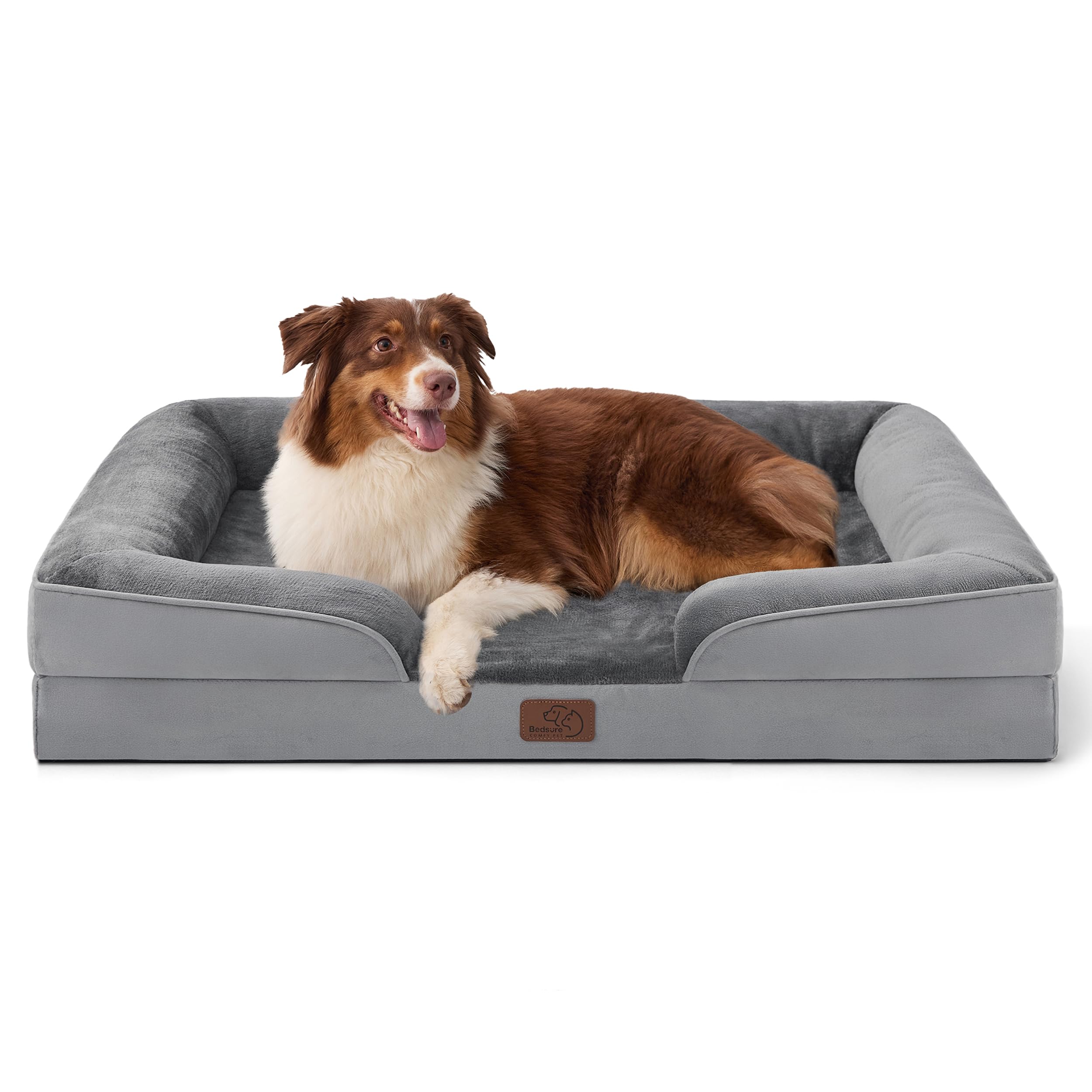 Orthopedic dog bed medium-sized dog - washable small and medium-sized dog cat bed waterproof, comfortable cat sofa, gray, 28 inches