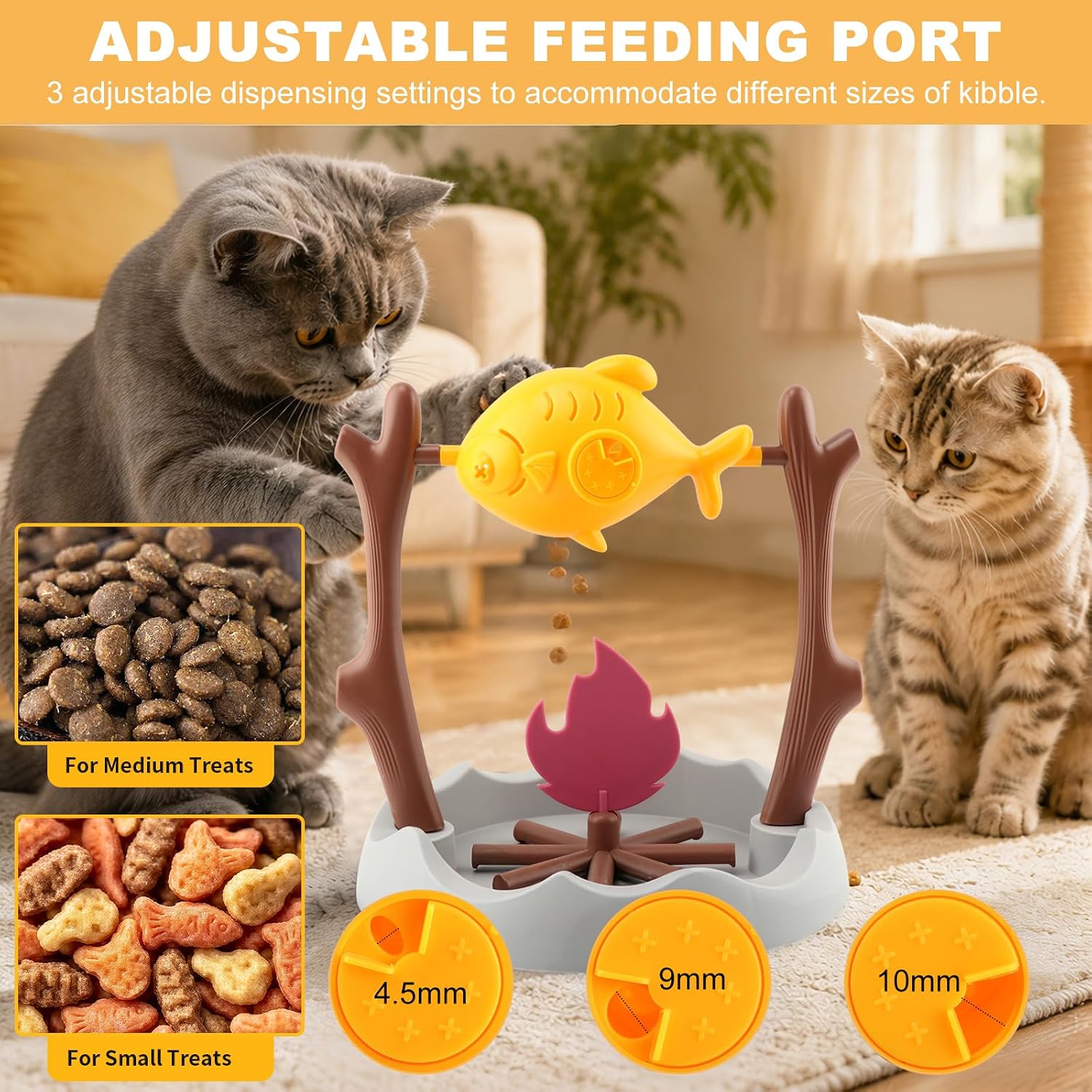 Cat slow feeding device, interactive foraging cat puzzle fish toy | Cats and kittens are nutritious