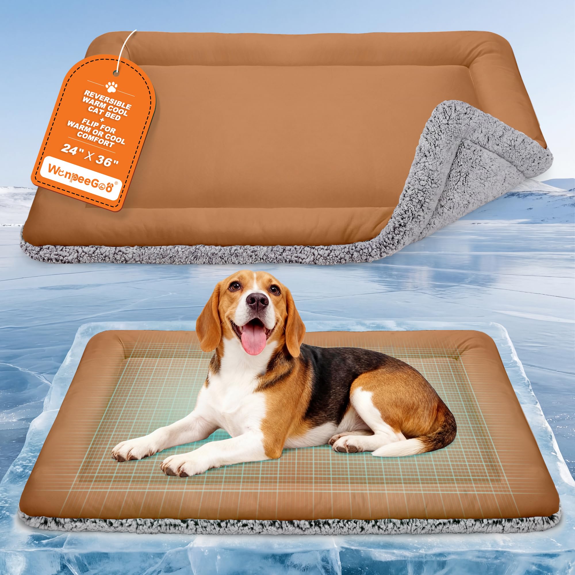Cat cooling pad, self warming cat bed, suitable for winter warm cat pads and summer cool cat pads for cats and dogs, 18 inches x 24 inches