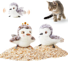Vivid sandpiper chirping, rechargeable touch activated kitten toy interactive cat sports toy suitable for all breeds of cats