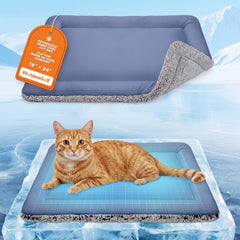 Cat cooling pad, self warming cat bed, suitable for winter warm cat pads and summer cool cat pads for cats and dogs, 18 inches x 24 inches