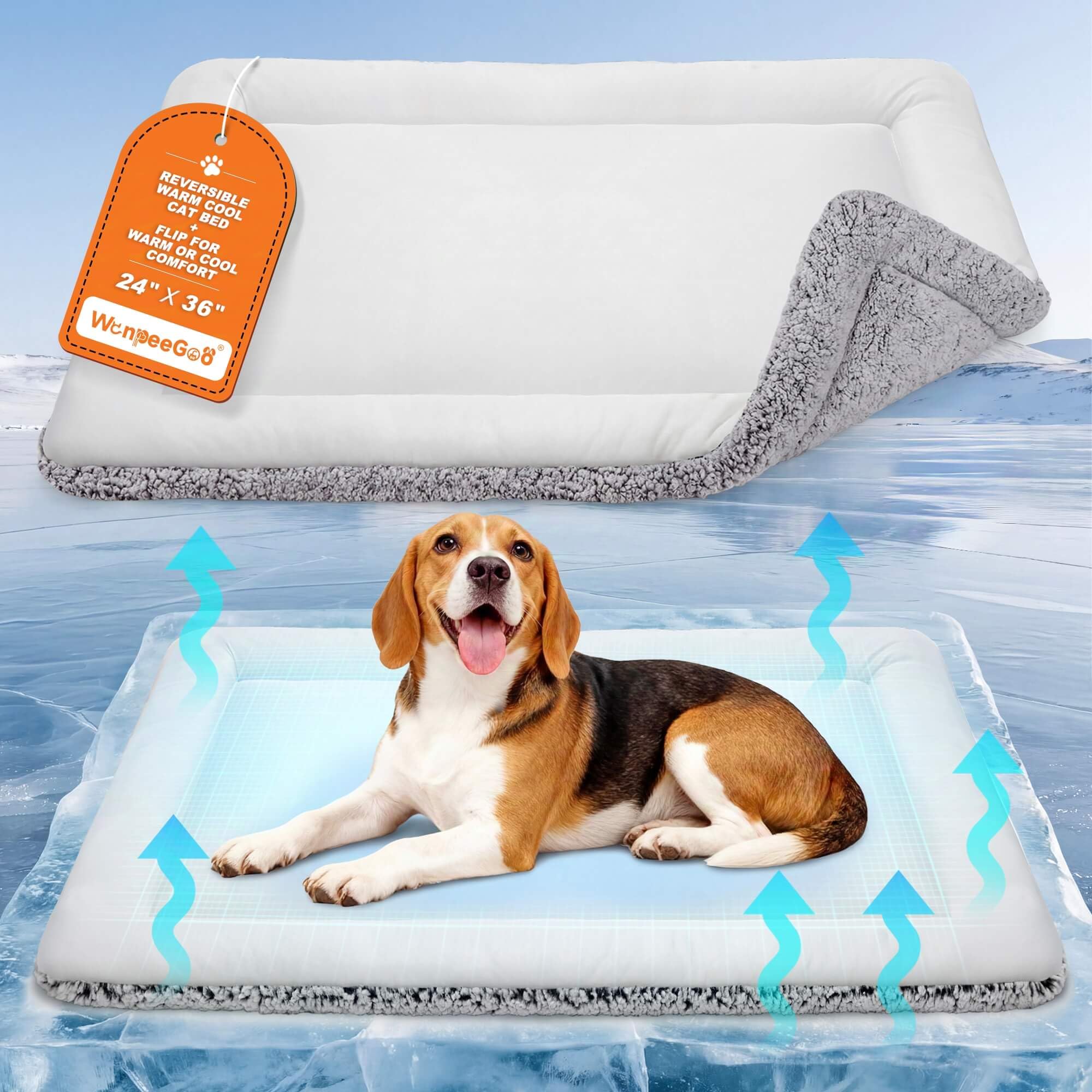 Cat cooling pad, self warming cat bed, suitable for winter warm cat pads and summer cool cat pads for cats and dogs, 18 inches x 24 inches
