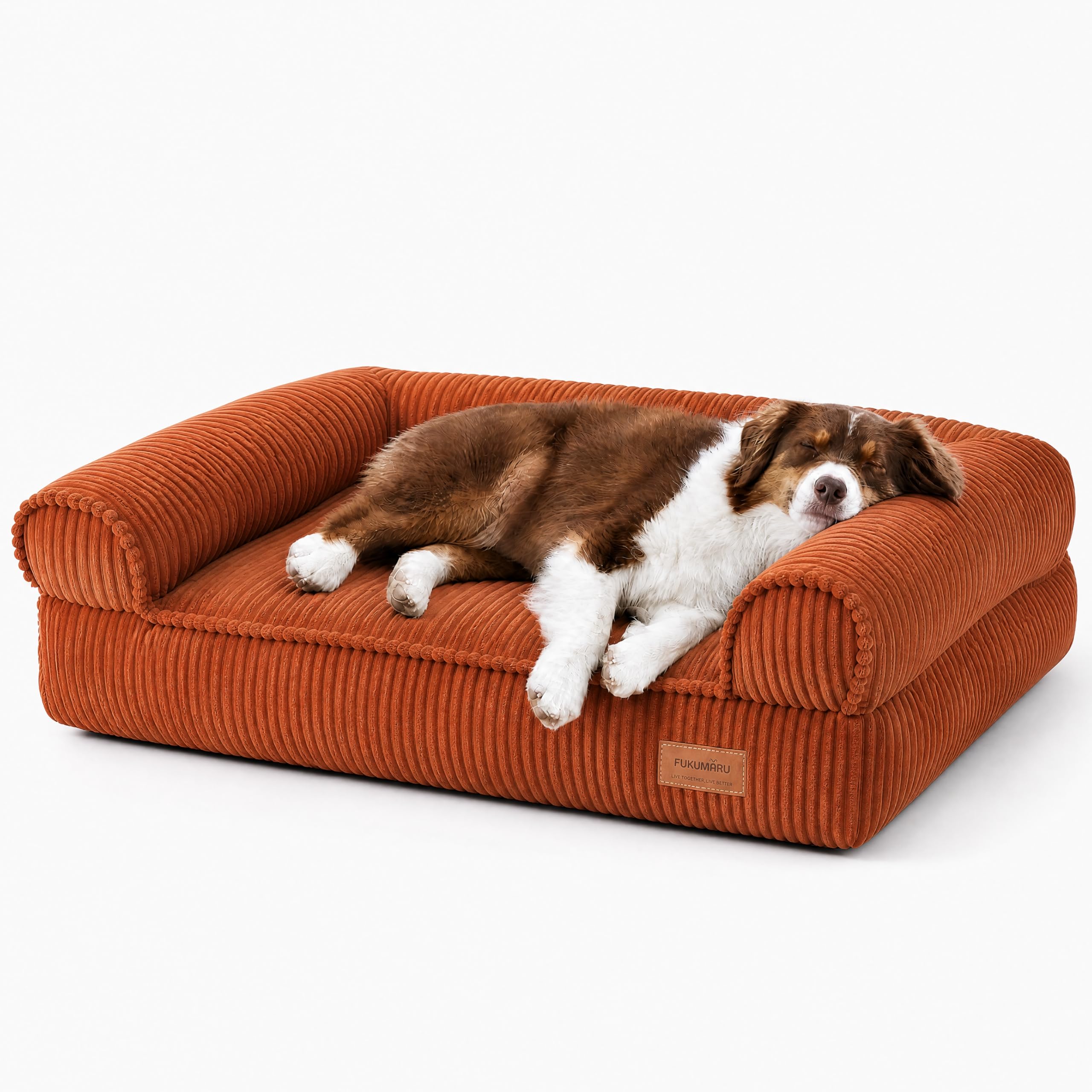 Dog Sofa Bed, Indoor Corduroy Comfortable Cat Bed with Washable Lid, 28 inch Waterproof Orthopedic Dog Bed Pet Sofa, Green