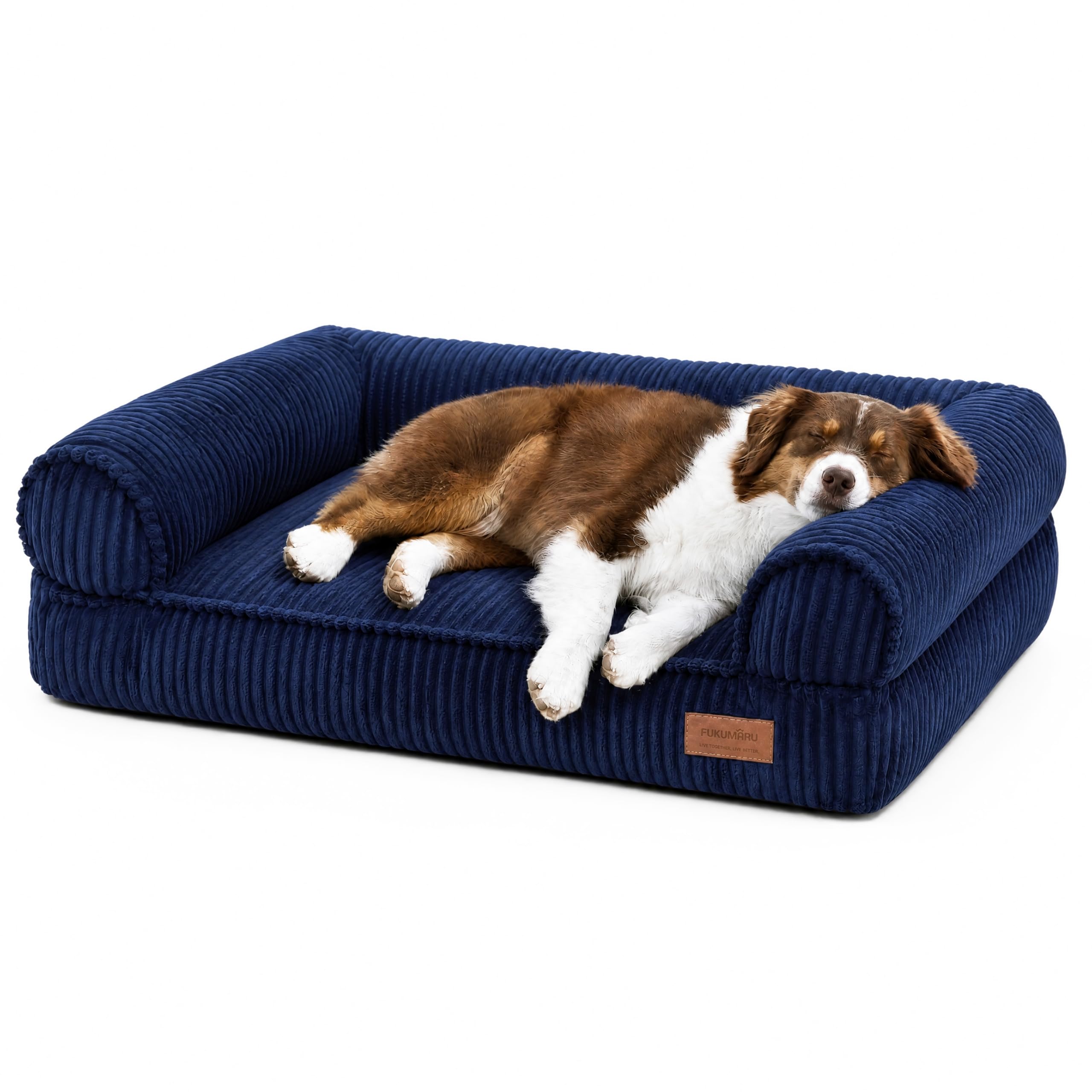 Dog Sofa Bed, Indoor Corduroy Comfortable Cat Bed with Washable Lid, 28 inch Waterproof Orthopedic Dog Bed Pet Sofa, Green